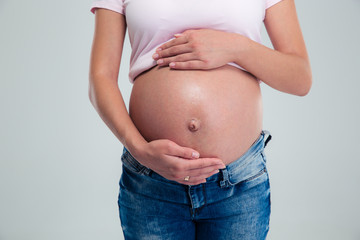 Closeup portrait of a pregnant woman