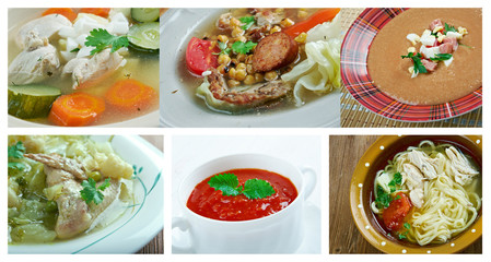 set of different   soups