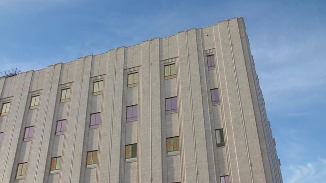 Art Deco Building Downtown Tilt Shot