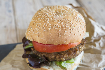 Vegeburguer Seitan and shiitake