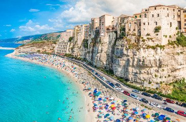 Tropea panoramic view, Calabria, Italy. - obrazy, fototapety, plakaty