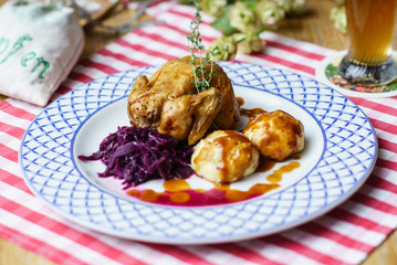 roasted chicken with potatoes