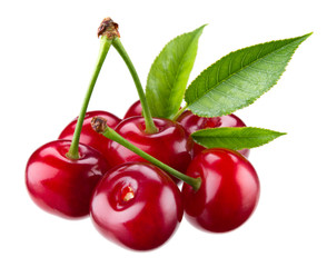 Cherry isolated on white background