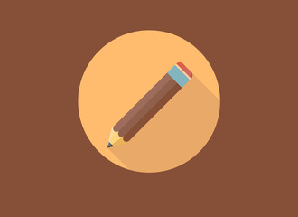 Pencil Flat Design vector icon
