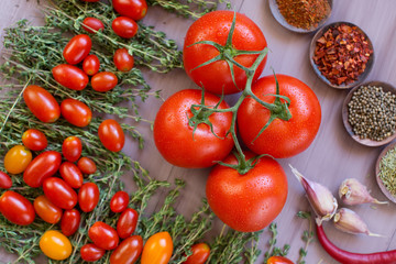 Healthy Organic Vegetables on a Wooden Background.