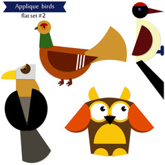 Applique cartoon set.