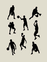 Basketball Silhouettes, art vector design