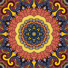 Vector Seamless Abstract Tribal Pattern