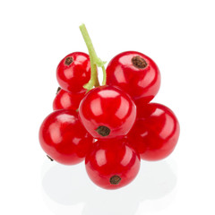 Red currant isolated on white