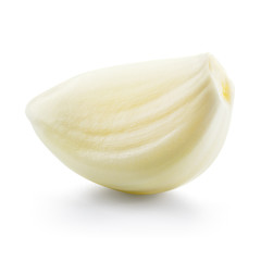 Garlic clove isolated on white background.