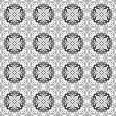 Vector Seamless Vintage Black and White Lace Pattern