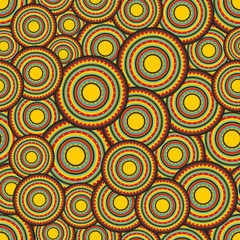 Seamless pattern with sun labels.