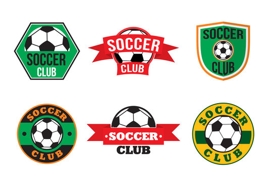 Soccer club logos set