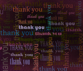 thank you Word cloud background