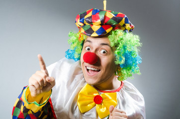 Clown in the funny concept