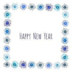 Watercolor winter background.