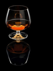 Glass with cognac
