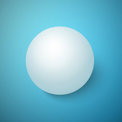 Realistic Vector 3D Ball Isolated on a Blue Background