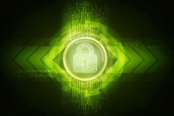 Obraz premium Safety concept: Closed Padlock on digital background