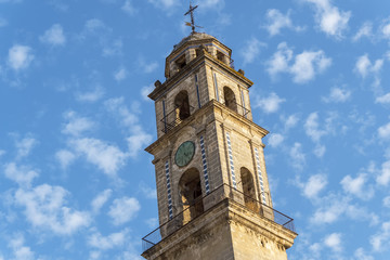 Fototapeta na wymiar Minaret of the Jerez de la Frontera Cathedral, Spain