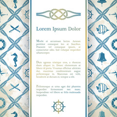 Invitation card with rope decor