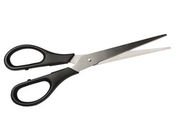 Scissors on a white background