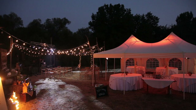 Wedding tents outdoors