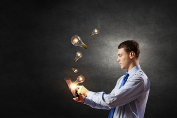 Businessman with tablet