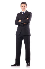 Elegant young man isolated on white