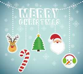 Fototapeta na wymiar Merry christmas card design.