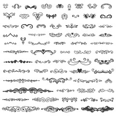 Set of vintage sketch elements.