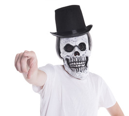 Scary face with top hat