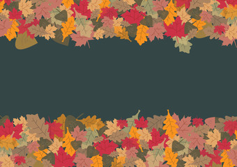 Colorful fallen leaves background