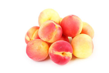 Fresh apricots isolated on a white