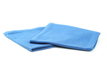 Folded napkin on white background