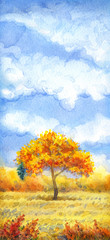 Fototapeta premium Watercolor landscape of series 