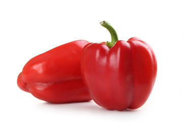 Red peppers isolated on a white