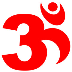 Red Om sign