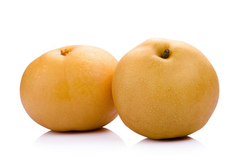 pear fruit over white background