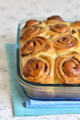 Buns with cinnamon.