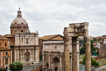 Obraz premium The Forum ruins in Rome, Italy