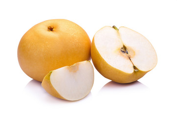 pear fruit over white background