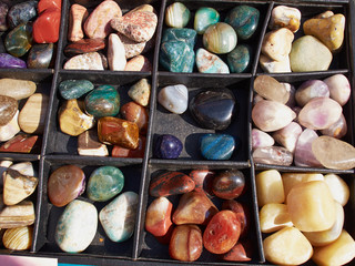 Selection of of semiprecious gemstones