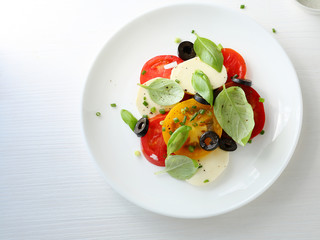tomato salad on plate