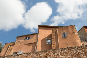 the ocre-red medieval village of Roussillon, France