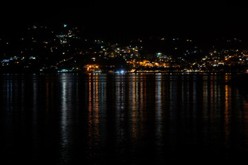 Landscape with the image of a night Bar, Montenegro