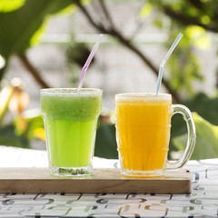 Green Apple and Orange Smoothie