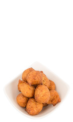 Popular Malaysian fritter snack deep fried banana balls or locally known as Cekodok Pisang