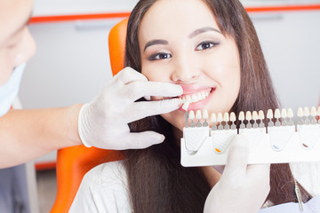 Beautiful asian woman smile with healthy teeth whitening
