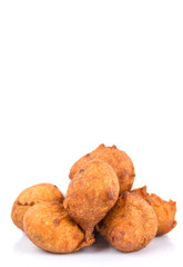 Popular Malaysian fritter snack deep fried banana balls or locally known as Cekodok Pisang